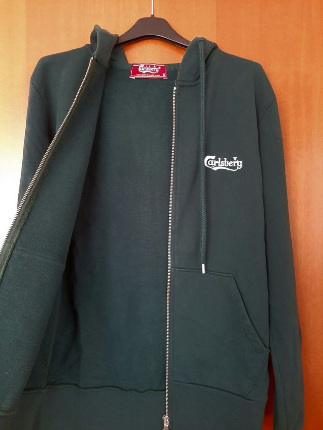 Felpa con cappuccio Carlsberg verde