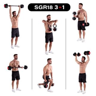 Set Mancuernas Ajustables 3 en 1 HMS Pro
