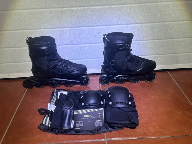 Patines Oxelo T43 + Protecciones Nuevos