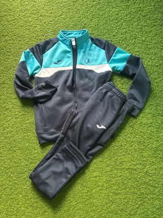 Chándal Joma CSF Fútbol Niño Gris/Turquesa