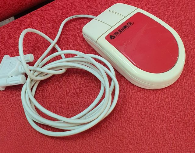 Ratón TrueMouse Bola Puerto Serie Blanco/Rojo