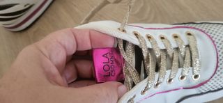 Zapatillas Lola Casademunt Blancas y Rosas