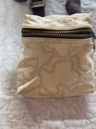 Bolso bandolera Tous beige y marrón