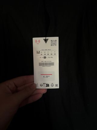Pantalón Zara Lino Negro Talla M