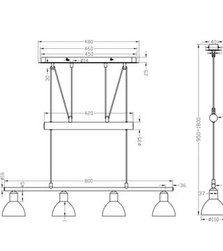 Lampadario moderno cucina soggiorno ufficio