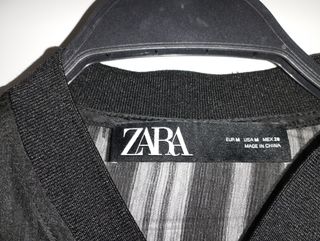 Chaqueta Bomber Zara Negra Entretiempo