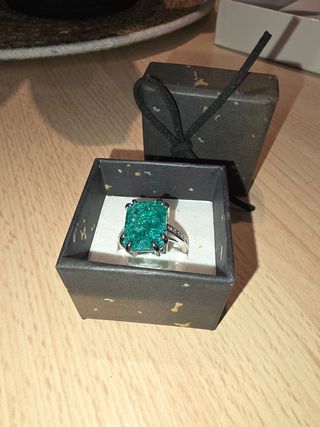 Anillo Plata Turmalina Paraiba