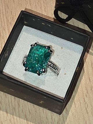 Anillo Plata Turmalina Paraiba
