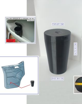 Contenedor XL Papelera, Furgo, Autocaravana, Coche