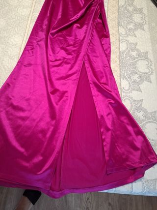 Vestido de fiesta rosa largo