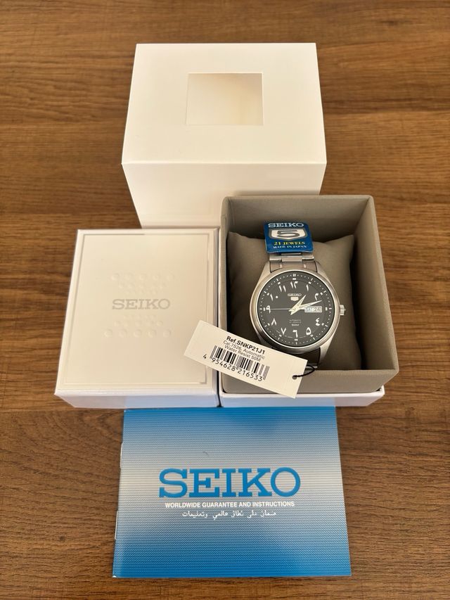 Seiko 5 SNKP21J1 Automático Esfera Negra