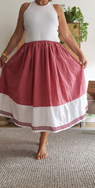Falda 79cm, aldeana, regional, serrana, neska