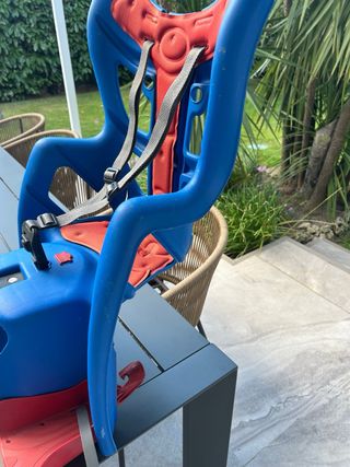 Silla bici niño azul y rojo