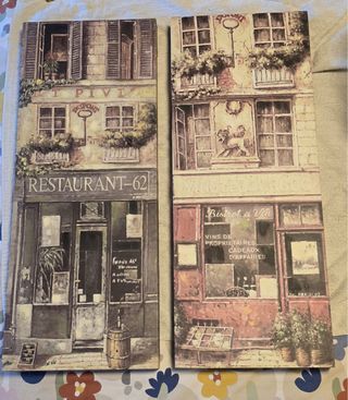 2 Cuadros Decorativos Estilo Francés