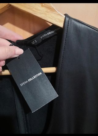 Vestido Sfera polipiel Negro Talla M