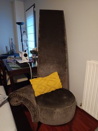 Butaca terciopelo gris