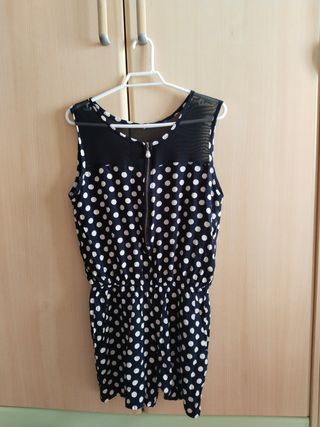 Mono de lunares con cremallera