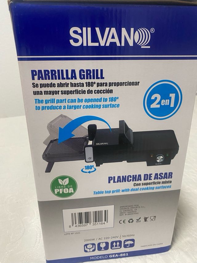Plancha NUEVA Multifunción Silvan 2000W