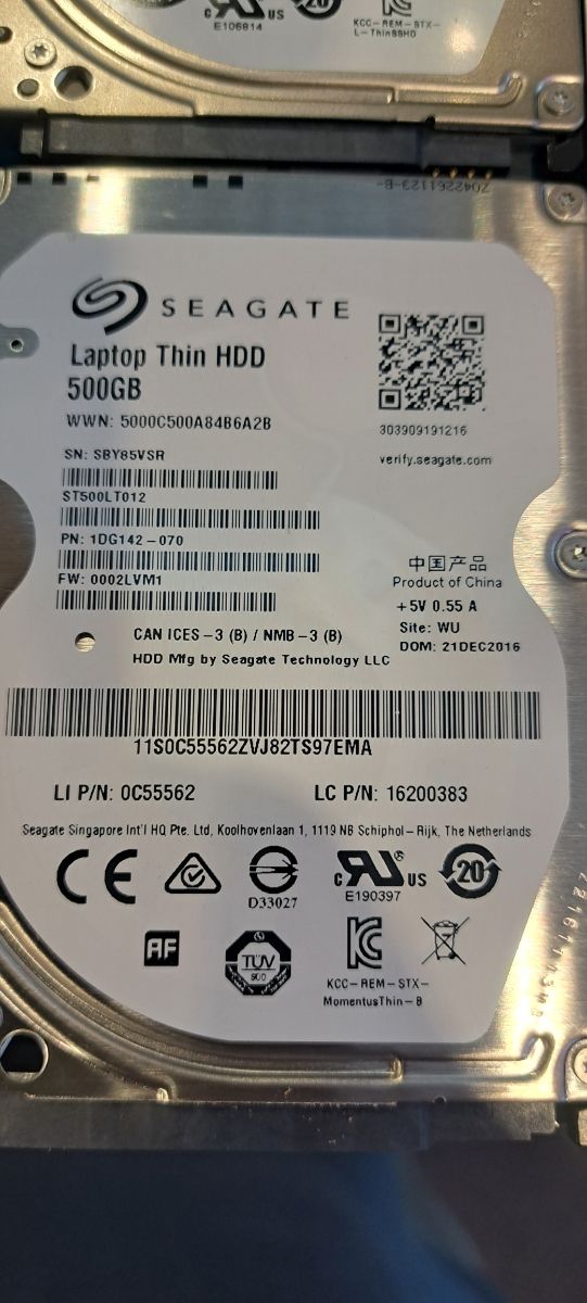 Discos Duros Mecánicos 500 GB HGST Seagate