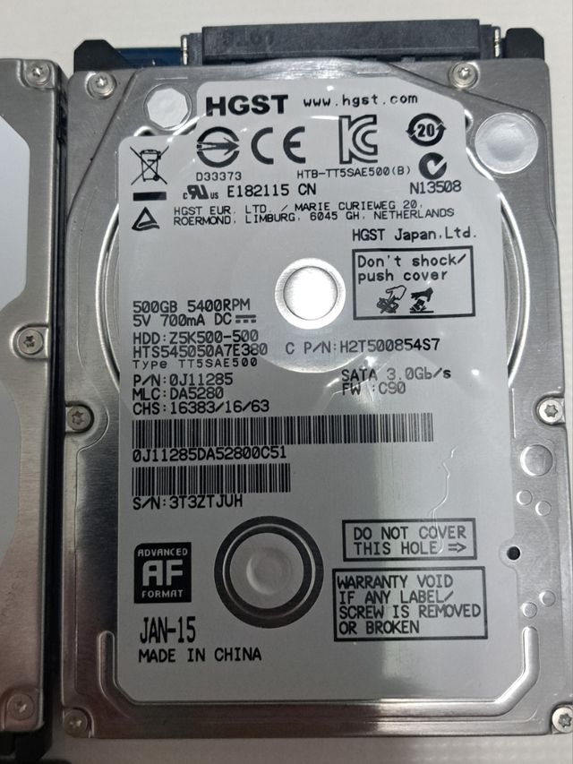 Discos Duros Mecánicos 500 GB HGST Seagate