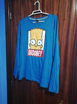 Camiseta Bart Simpson DISOBEY Talla M/L