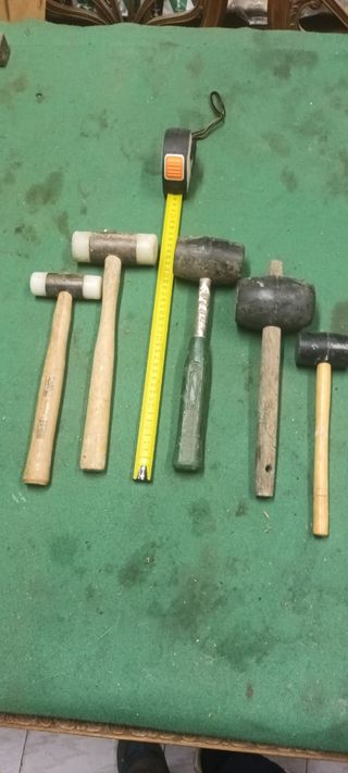 Lote de 6 mazas y martillos