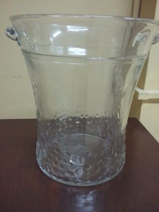 Jarrón/Cubitera de Cristal Transparente