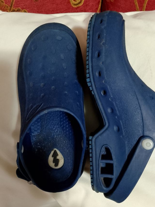 Zoccoli Scholl Blu