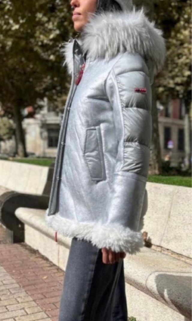 Plumífero Dichi plateado T.38 (S/M)