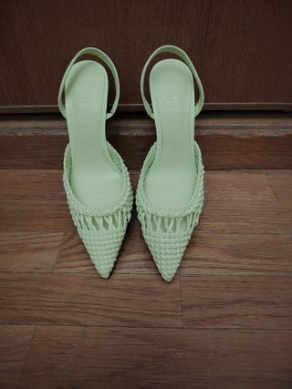 Zapatos destalonados Mango verdes