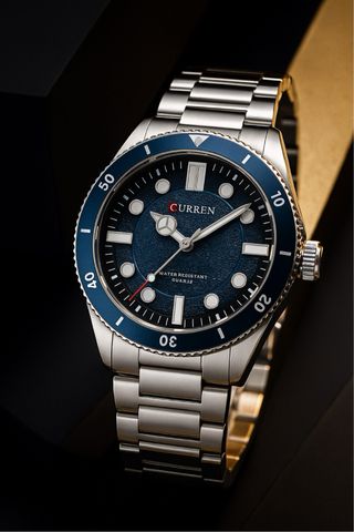 Reloj Curren Elegante Azul y Plateado