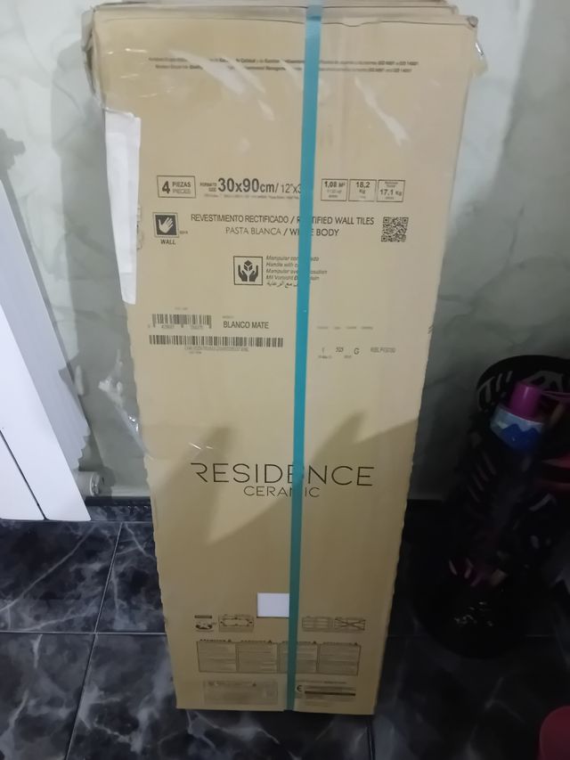 Baldosas rectificadas blancas 90x30