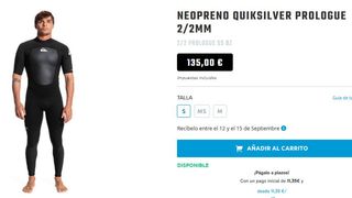 Traje Neopreno Quiksilver Prologue Talla S