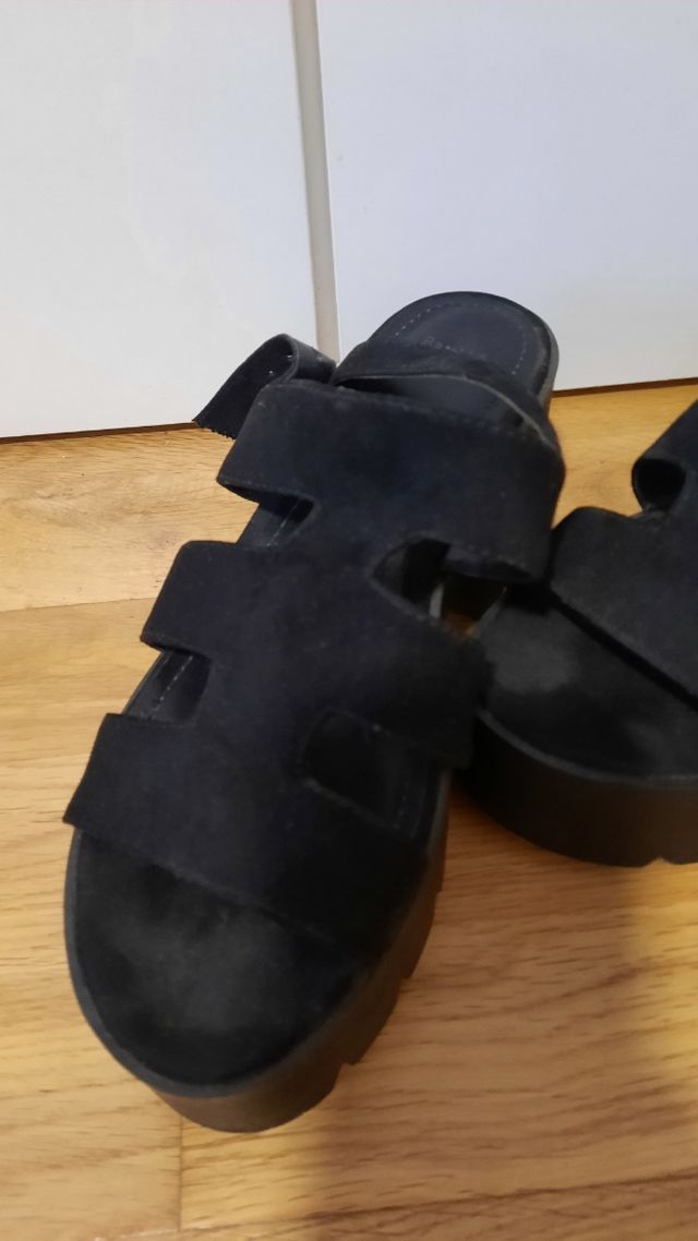 Sandalias de plataforma negras
