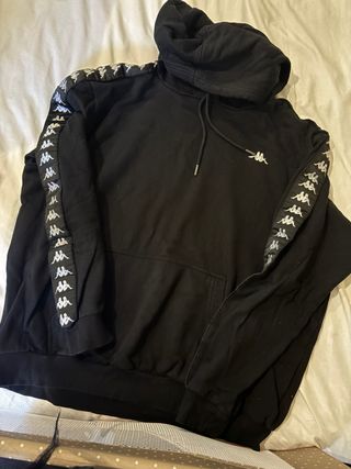 Sudadera Kappa Negra con Logo
