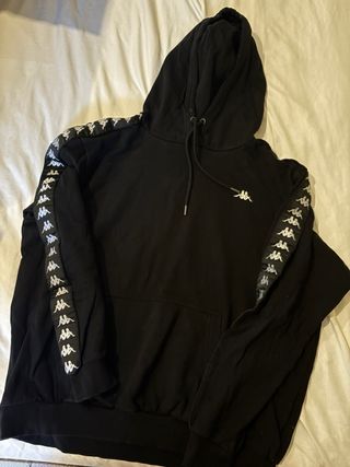 Sudadera Kappa Negra con Logo