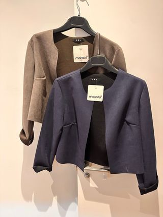 Morado Chaquetas Marrón y Azul Talla Única