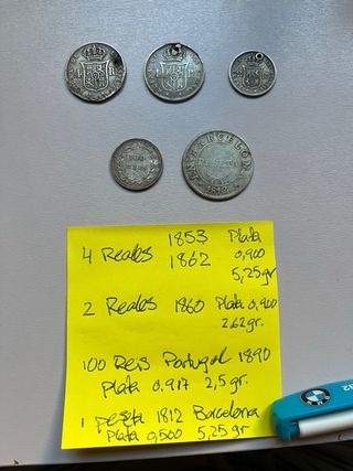 Reales de Plata y Reis de Portugal
PESETA VENDIDA 