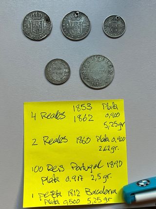 Reales de Plata y Reis de Portugal
PESETA VENDIDA 