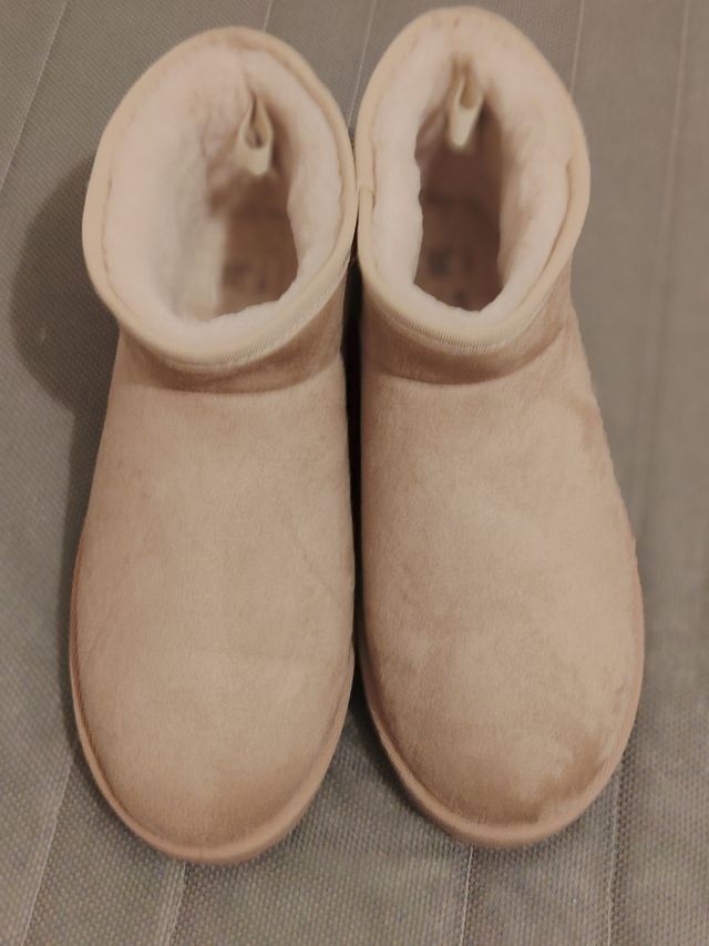 Botines calentitos beige