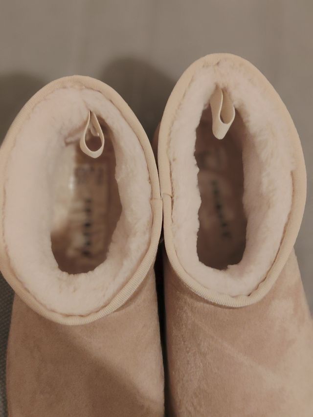 Botines calentitos beige