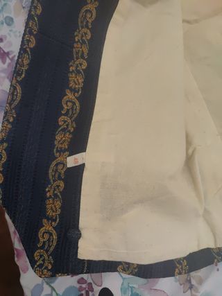 Chaleco fallero talla 48 azul y dorado