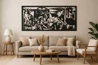 Decoración silueta Guernica Picasso Negro PET-G