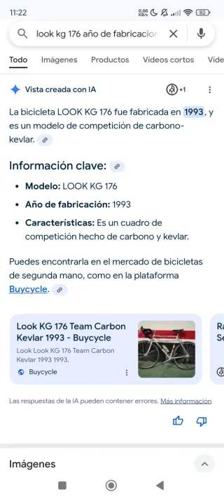 Bicicleta de Carbono Look KG 176