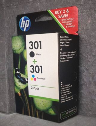 Pack 2 Cartuchos HP 301 Negro y Tricolor Originale