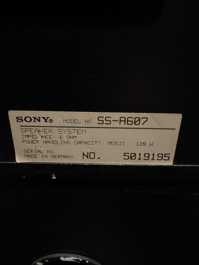 Altavoces Sony Negros SS A607