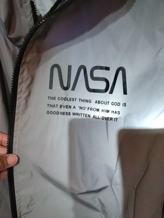 Giacca impermeabile NASA silver