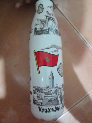 Botella de agua termo con diseño de Marruecos