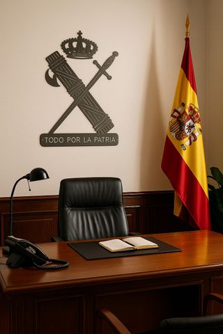 Decoración silueta Guardia Civil PET-G Negro