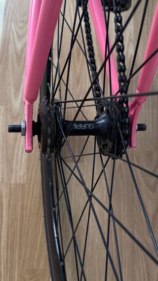 Bici Fixie Rosa Fluorescente Talla M
